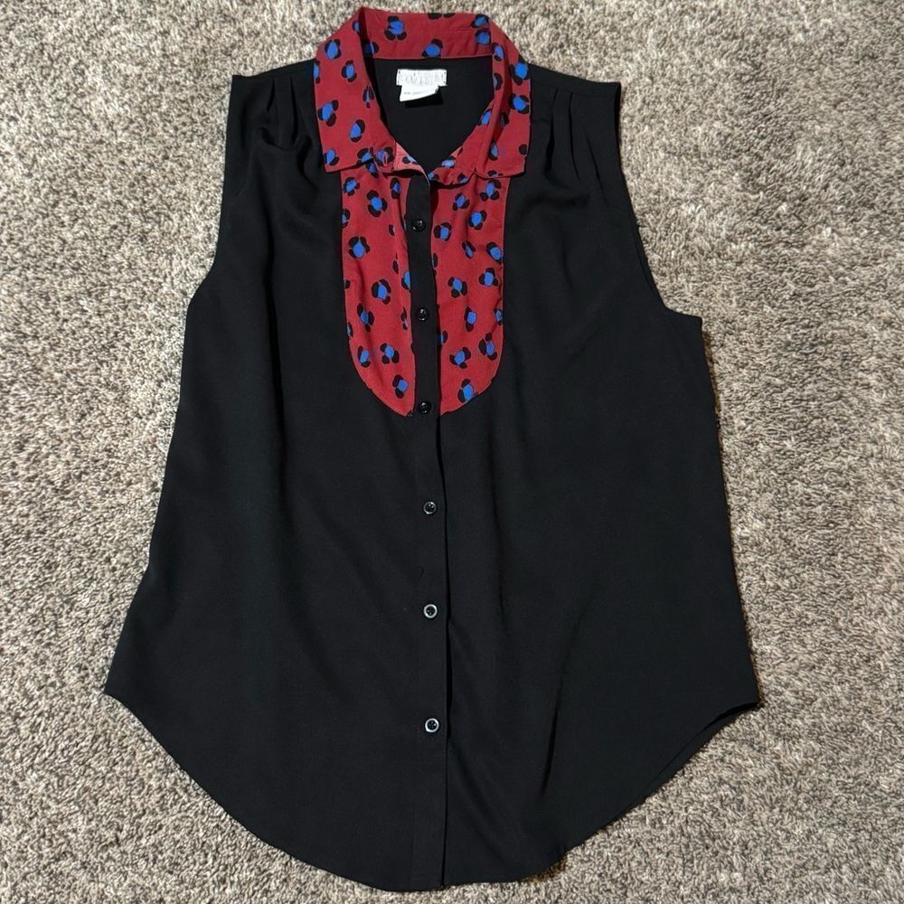 Urban Outfitters Cooperative Sleeveless Patterned Bib Blouse Women’s XS - Picture 5 of 7